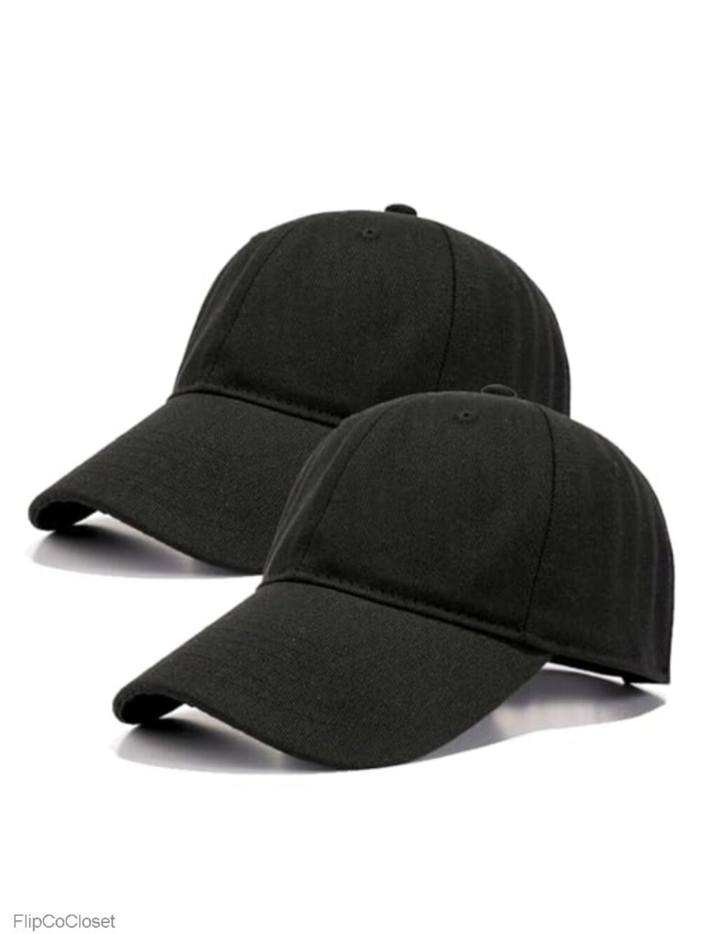 2-Pack Cotton Baseball Caps for Men Women Adjustable Blank Hats All Seasons